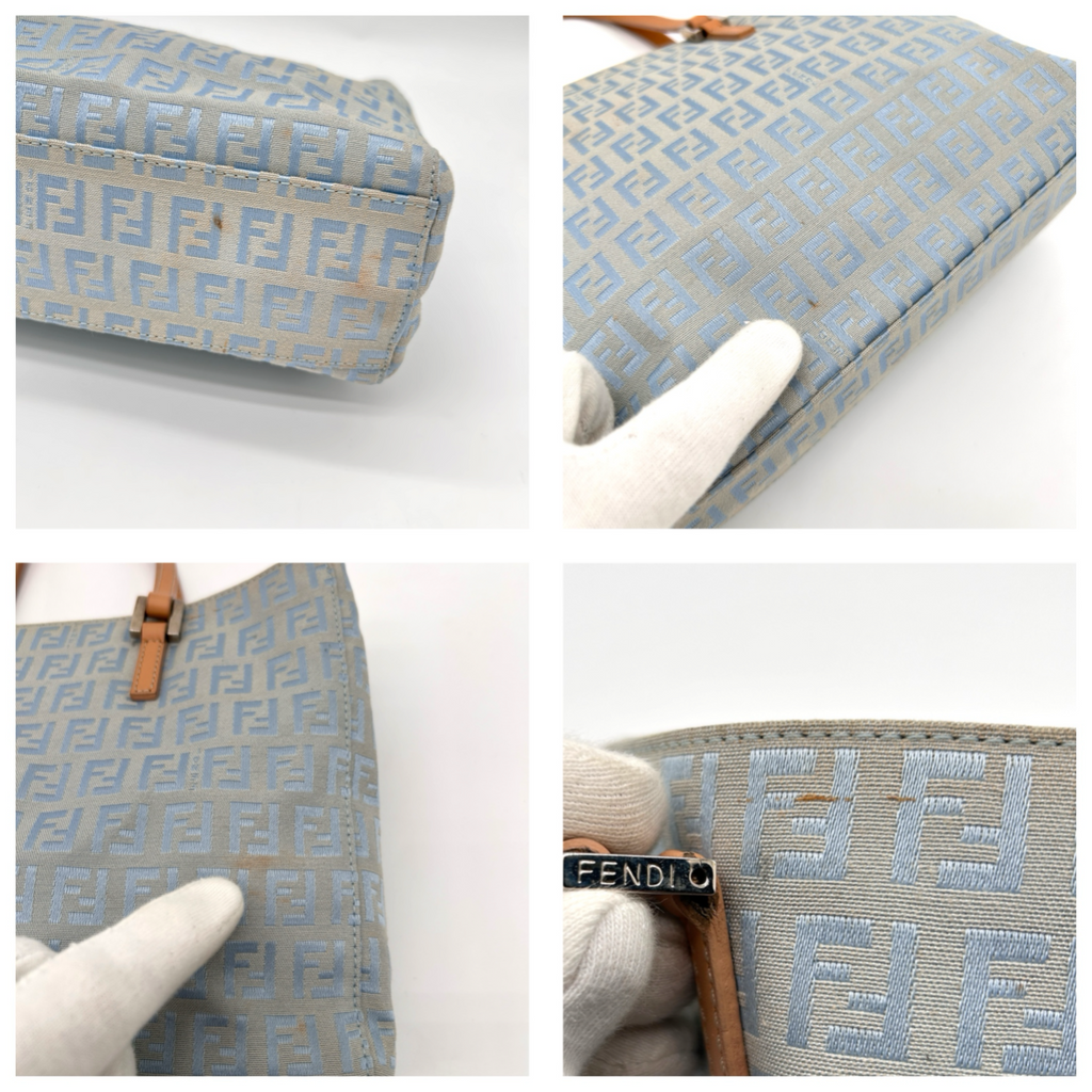 Vintage Baby Blue Fendi Tote Bag