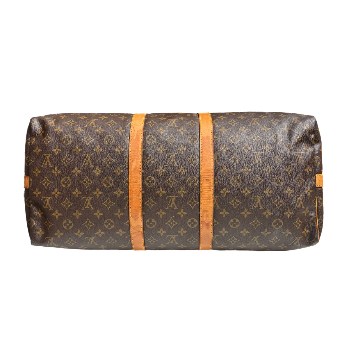 Base of vintage Louis Vuitton Bandoulière 55 monogram holdall