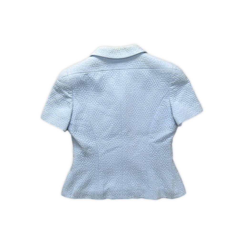 Vintage Baby Blue Chanel Two Piece Suit Set