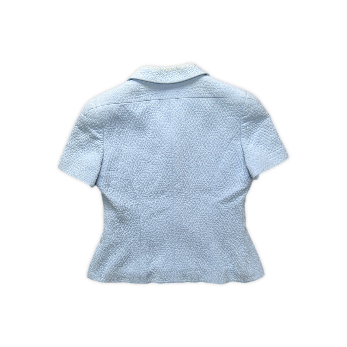 Vintage Baby Blue Chanel Two Piece Suit Set