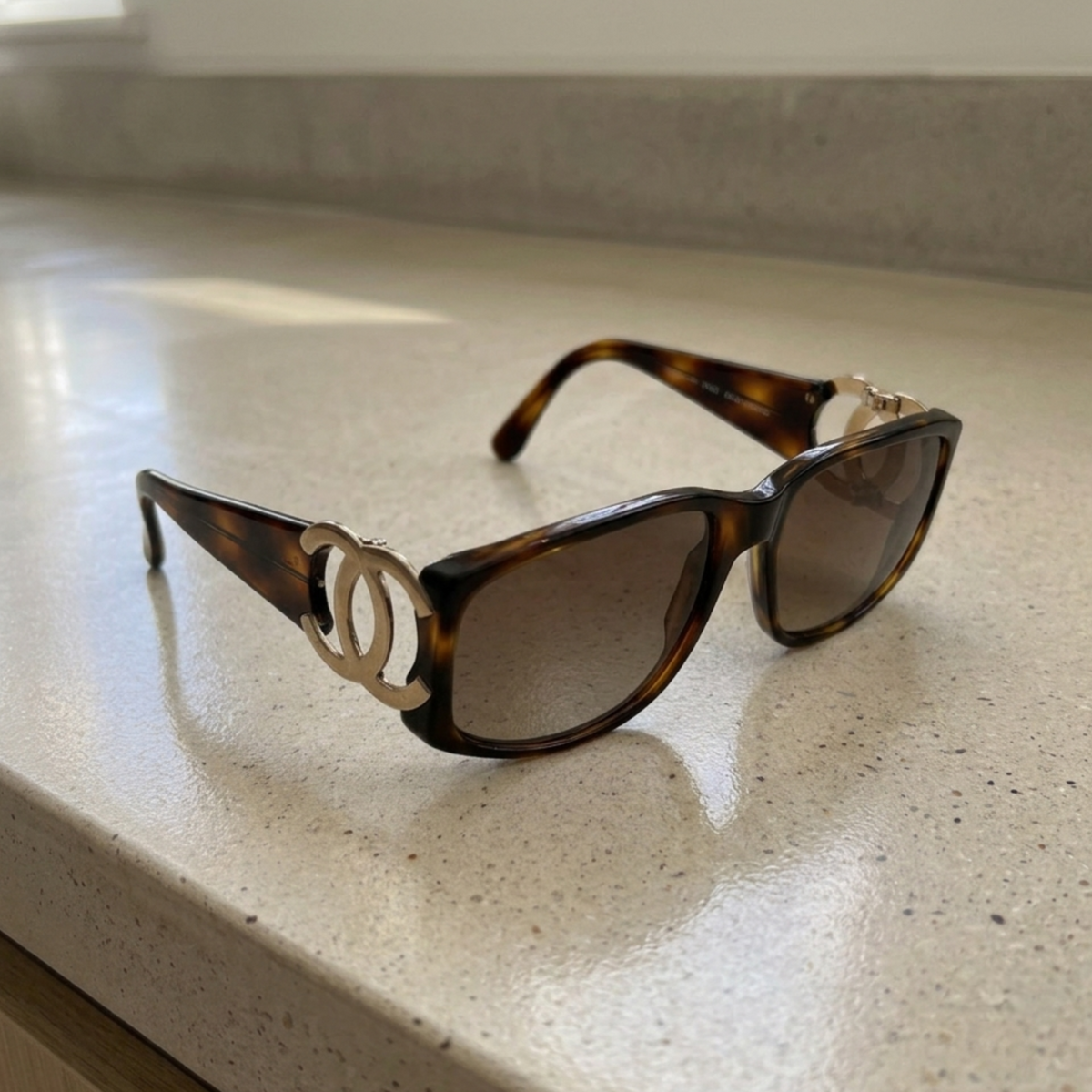 Vintage Brown Chanel CC Sunglasses