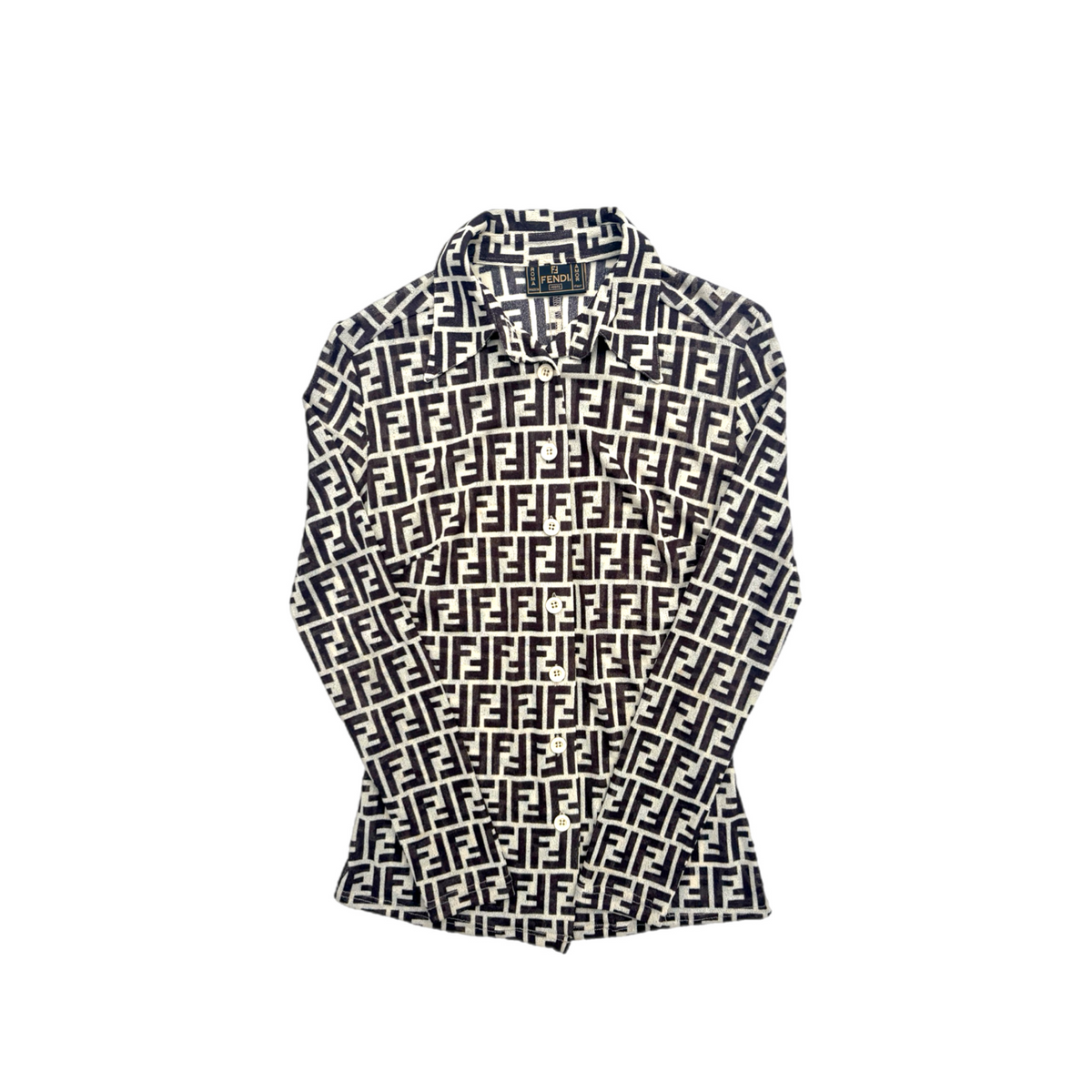 Vintage Fendi Monogram Button Shirt