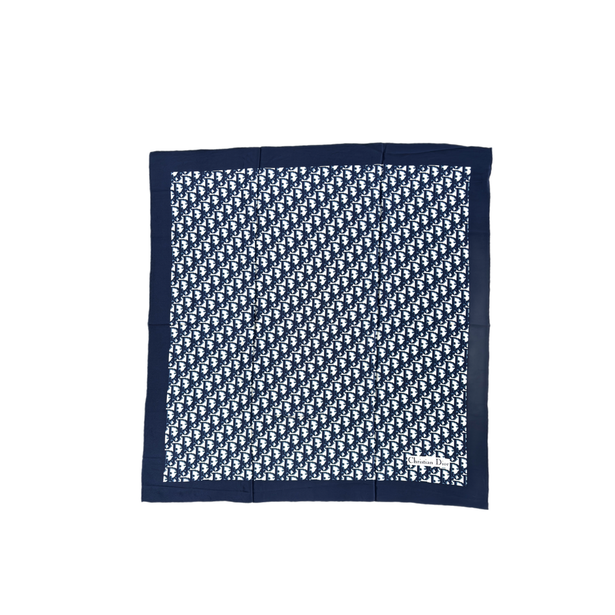 Vintage Blue Christian Dior Monogram Scarf