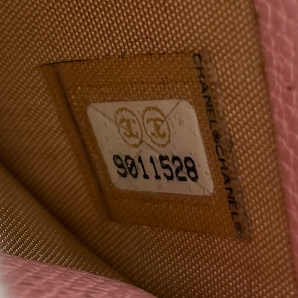 Vintage Pink Chanel CC Card Holder