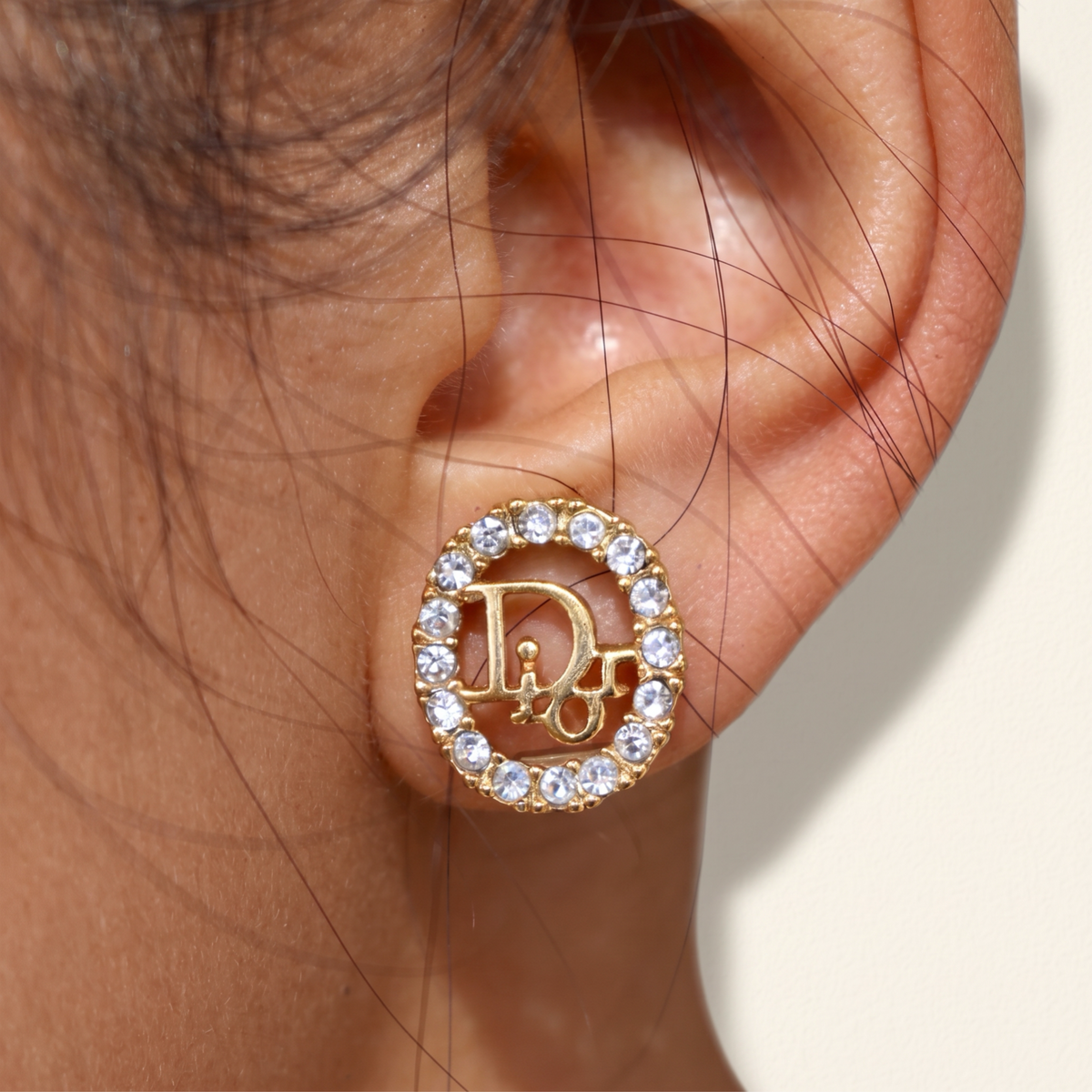 Vintage Gold Christian Dior Clip Earrings