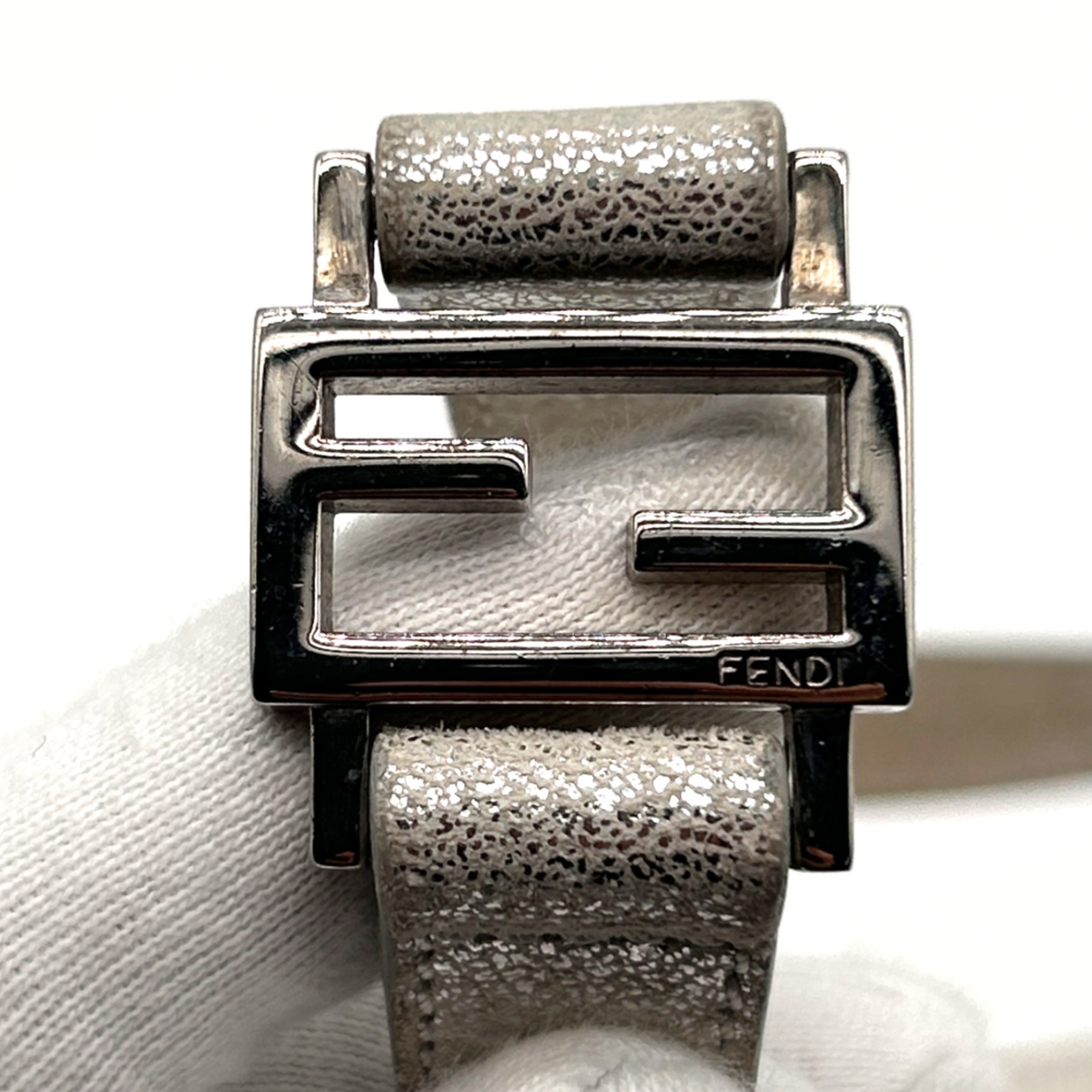 Vintage Silver Fendi Glitter Shoulder Bag