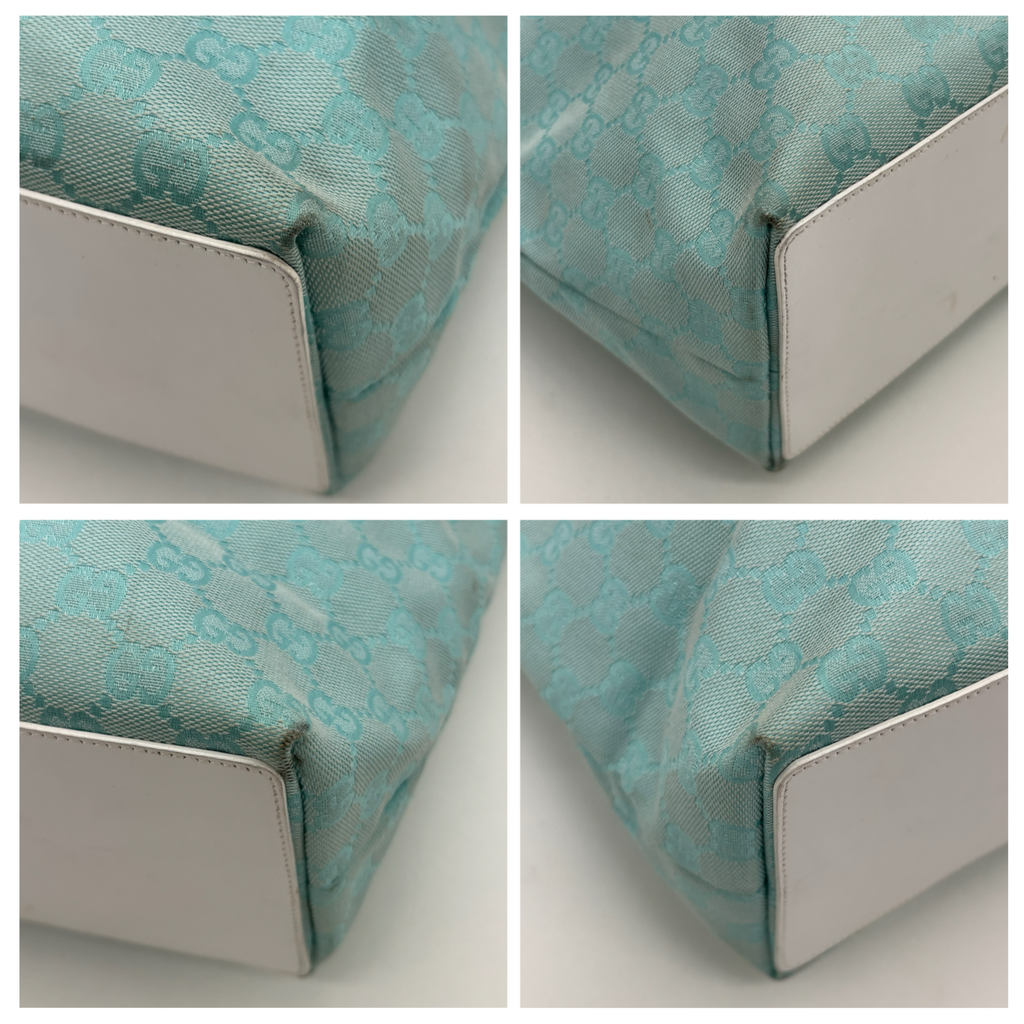 Vintage Turquoise Gucci Tote Bag