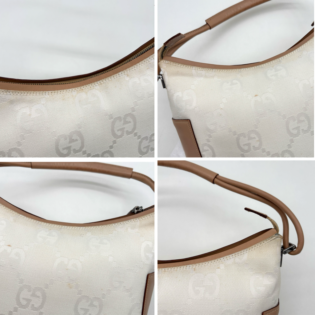 Vintage White Gucci Hobo Bag