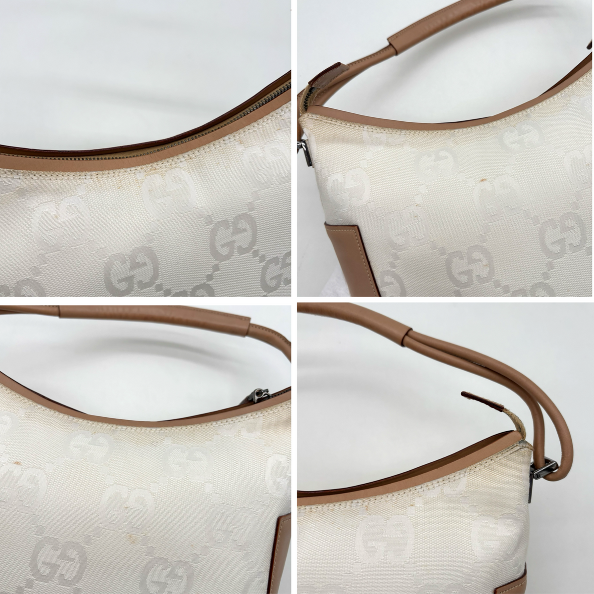 Vintage White Gucci Hobo Bag