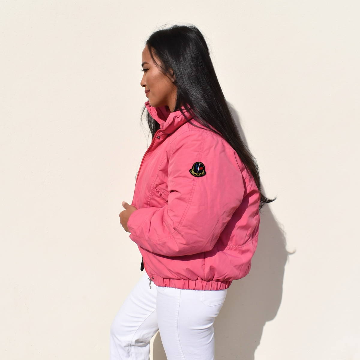 Vintage Pink Moncler Asics Ski Jacket