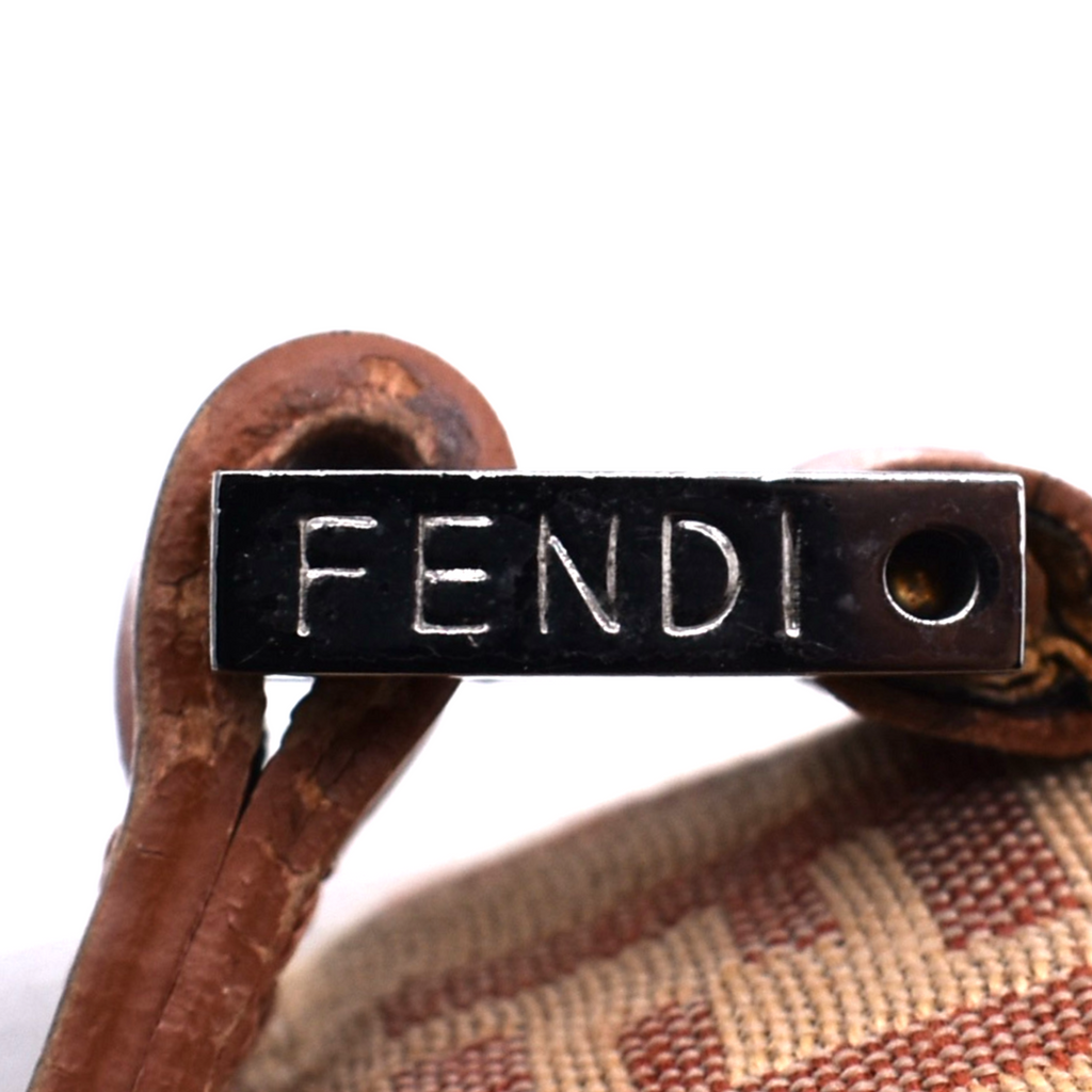 Vintage Beige and Pink Fendi Tote Bag
