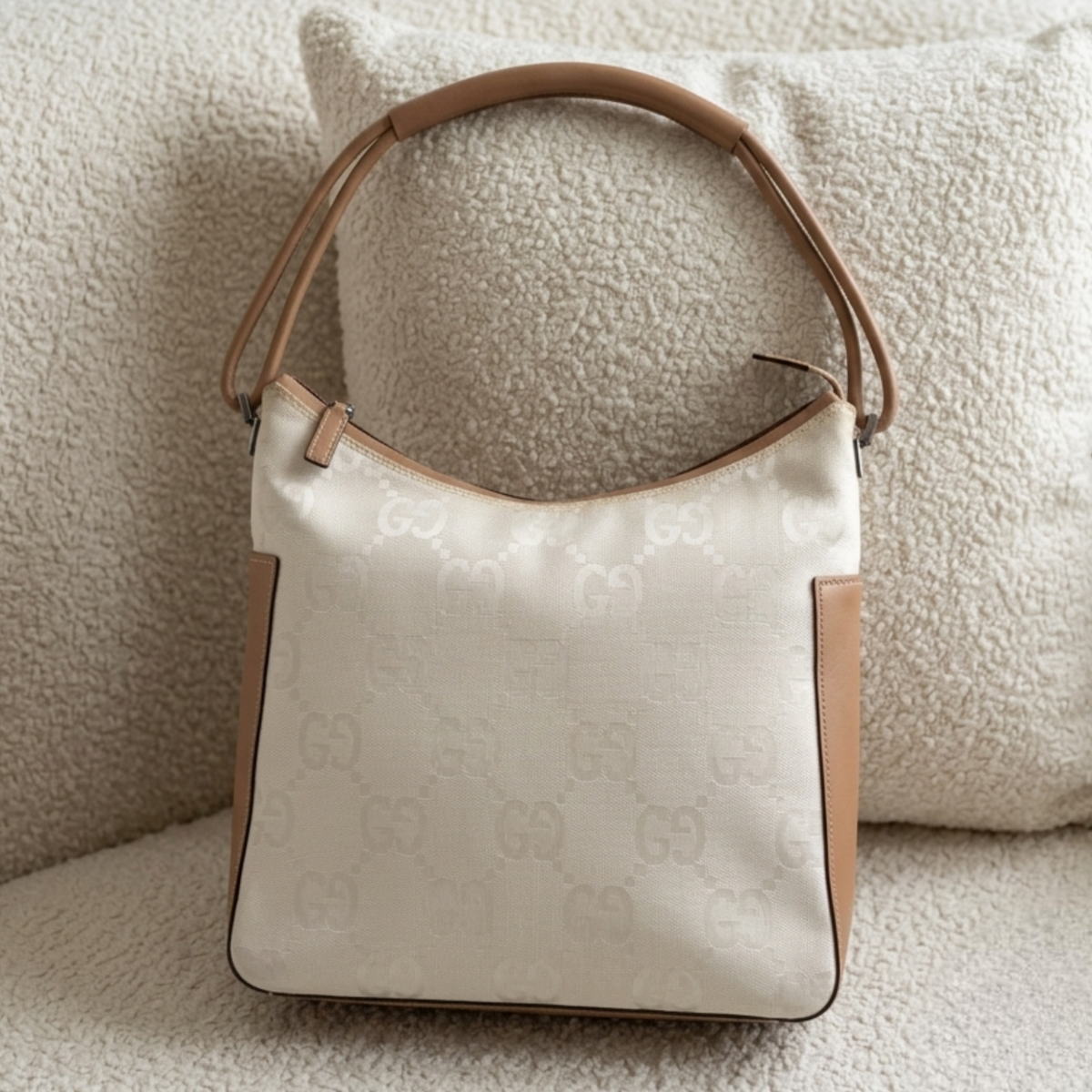 Vintage White Gucci Hobo Bag