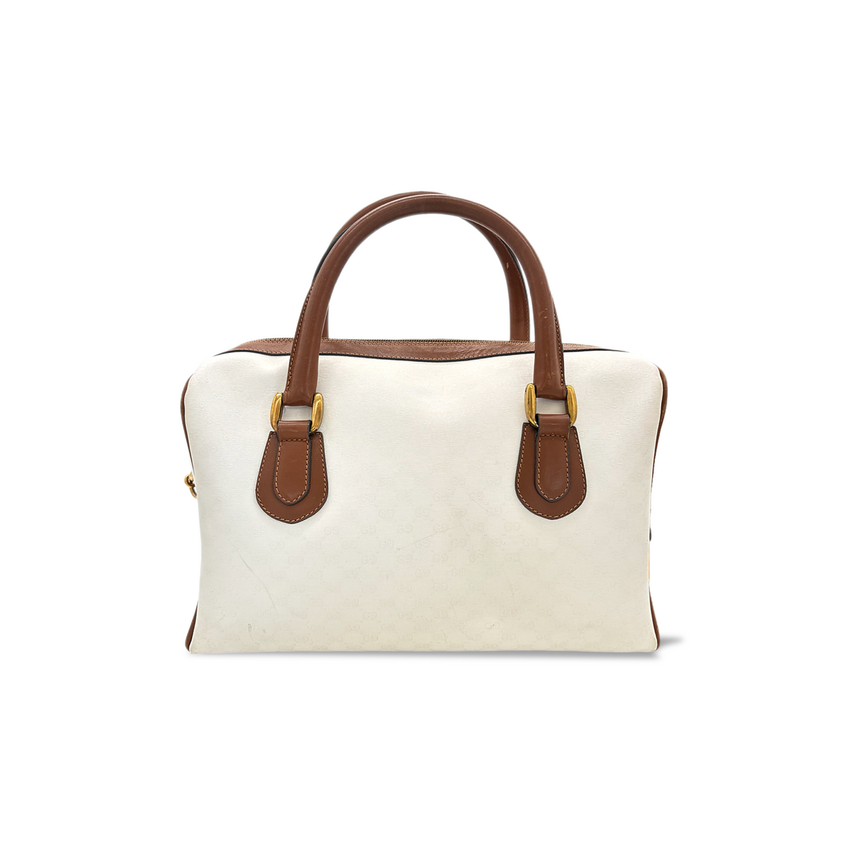 Vintage White Gucci Micro GG Handbag