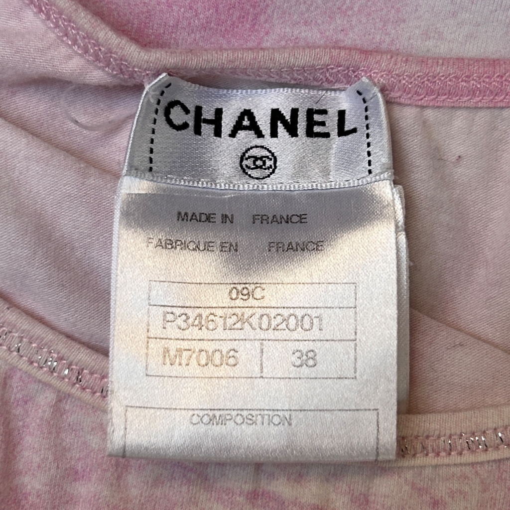 Vintage Pink Chanel Velour Tank Top