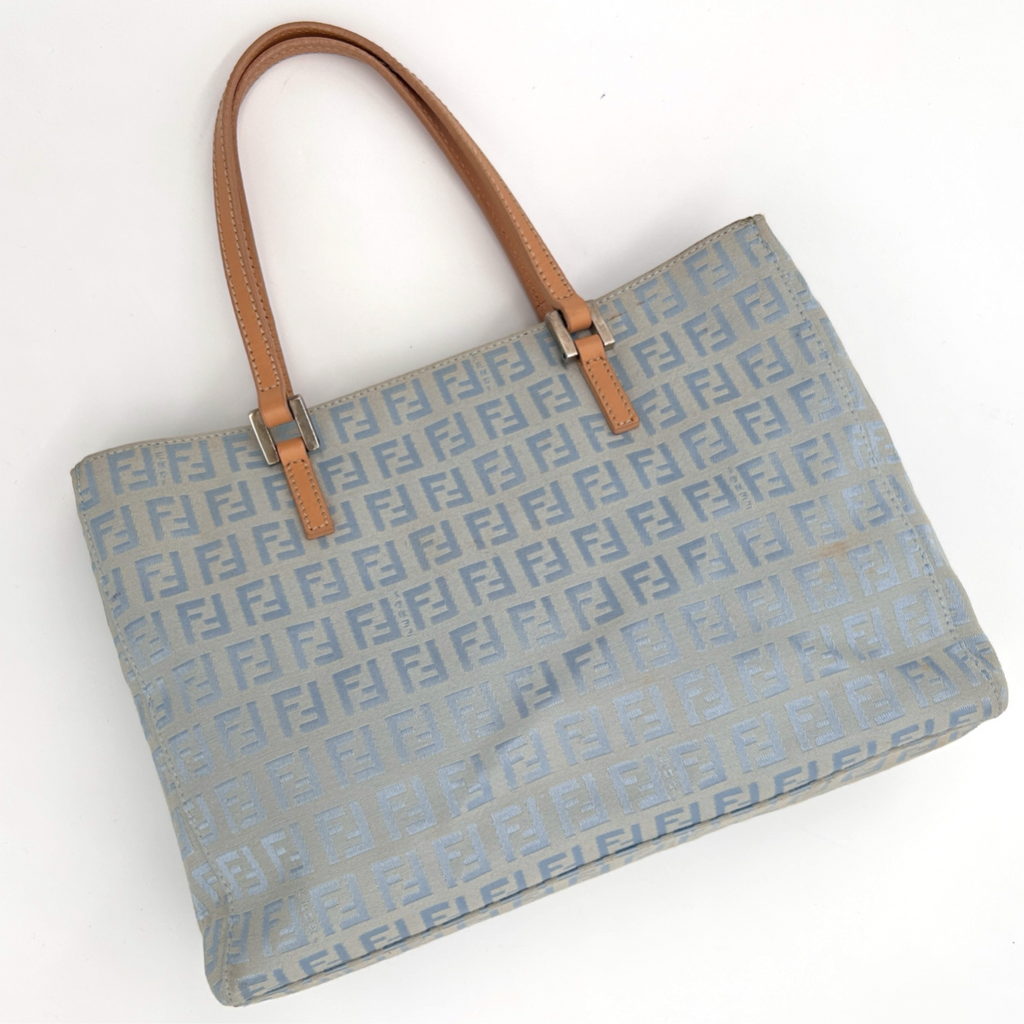 Vintage Baby Blue Fendi Tote Bag