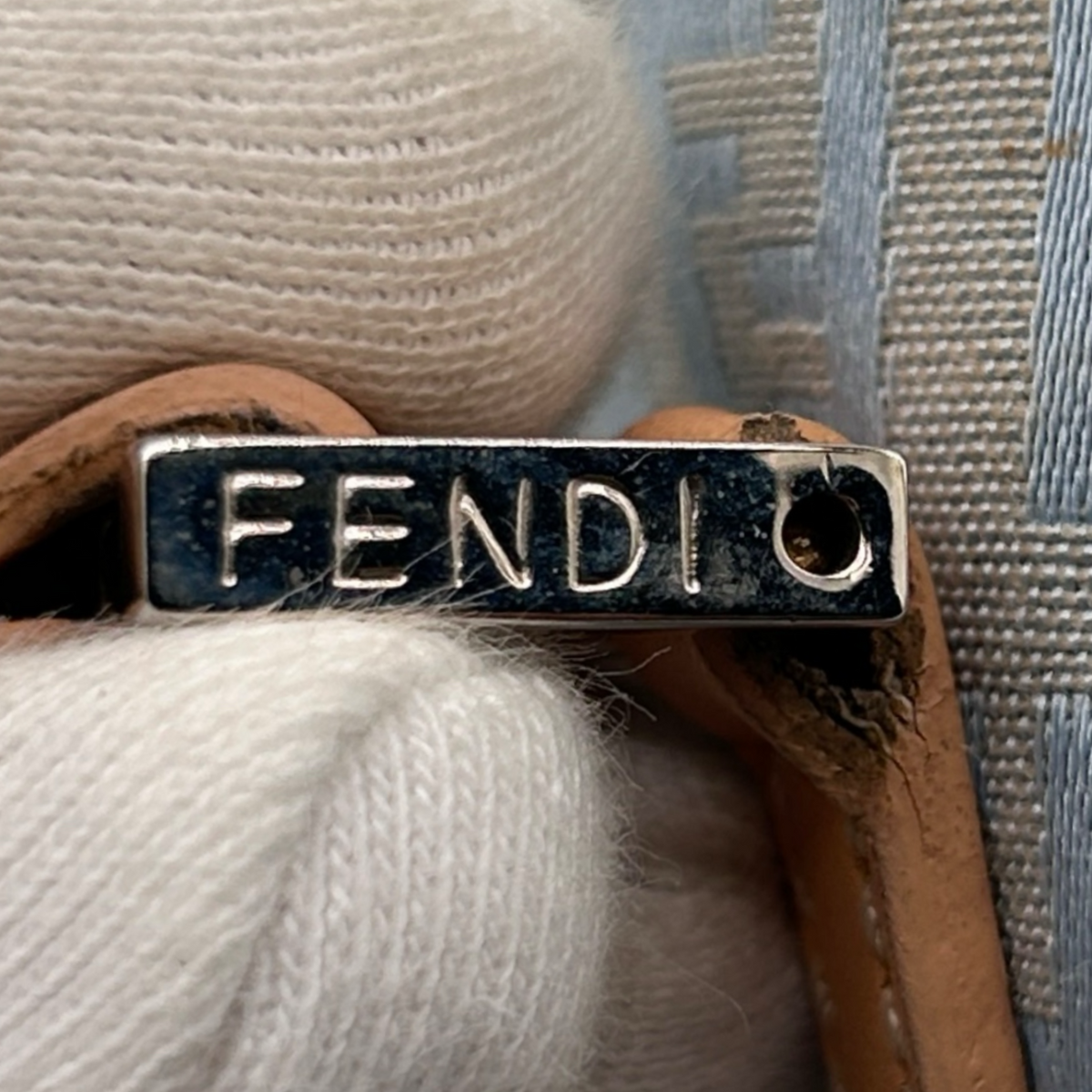 Vintage Baby Blue Fendi Tote Bag