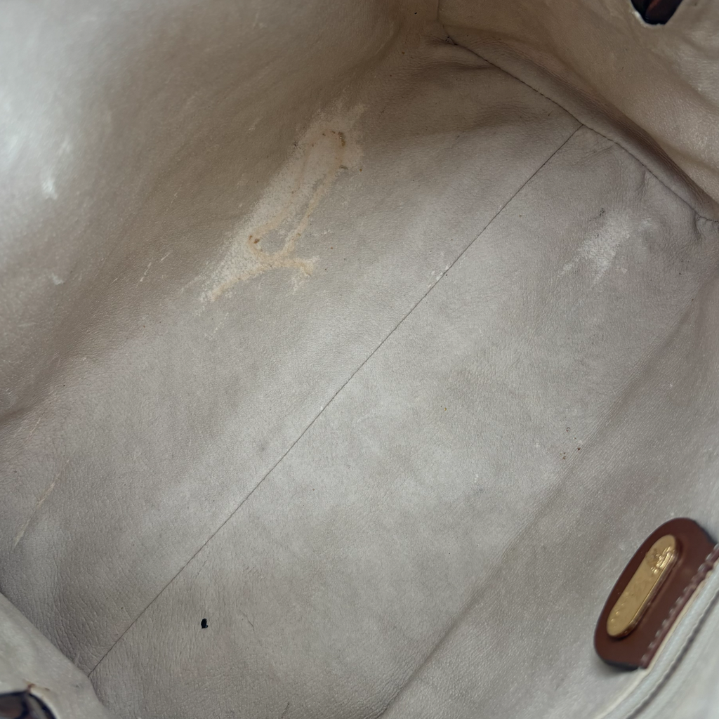 Vintage White Gucci Micro GG Handbag