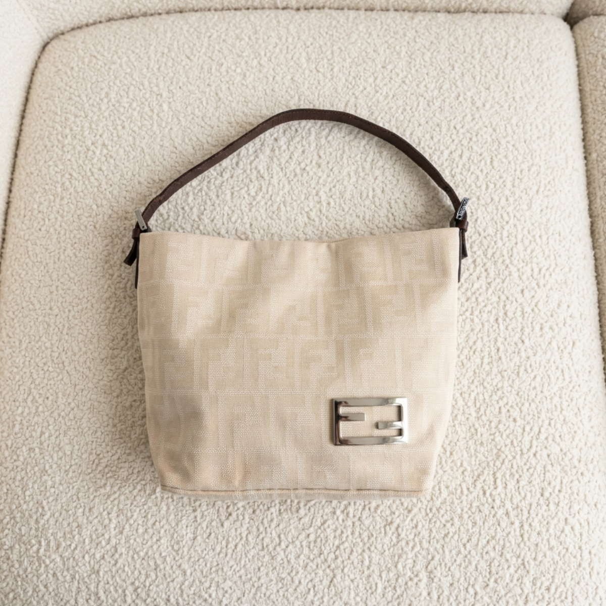 Vintage Cream Fendi Shoulder Bag