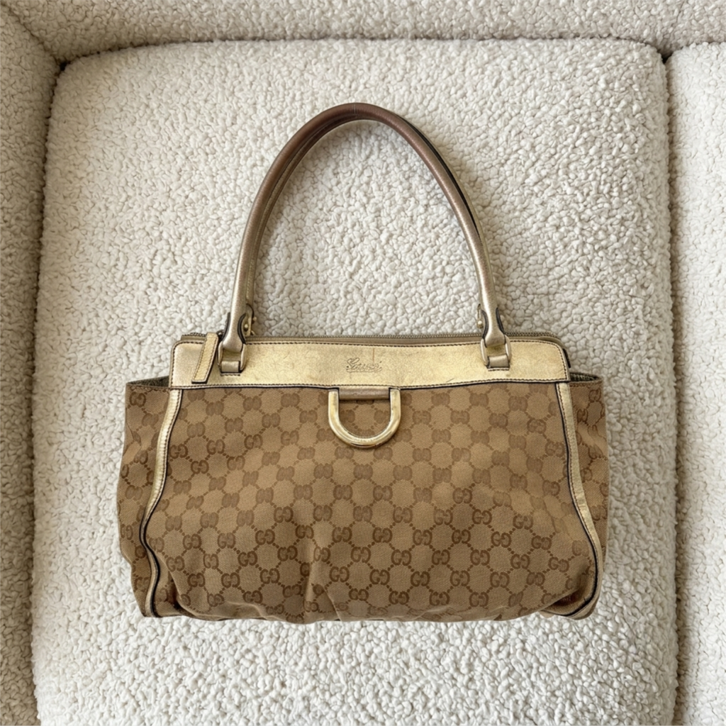 Vintage Beige Gucci Abbey Bag