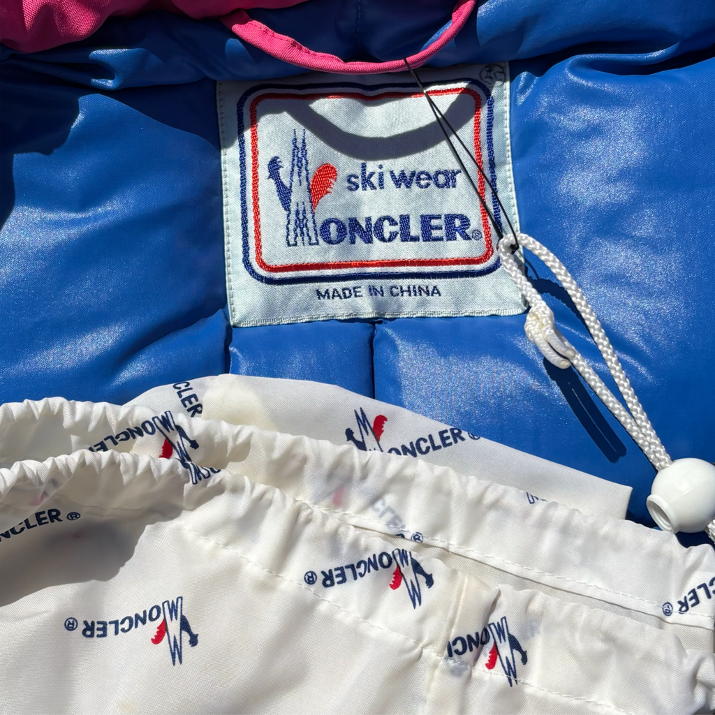 Vintage Pink Moncler Asics Ski Jacket