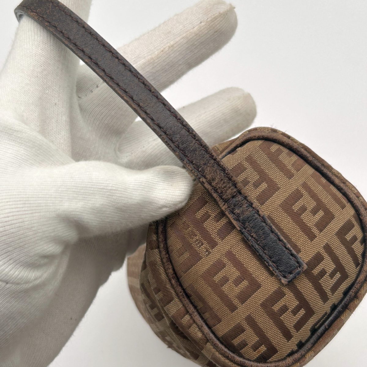 Vintage Beige Fendi Cylinder Bag