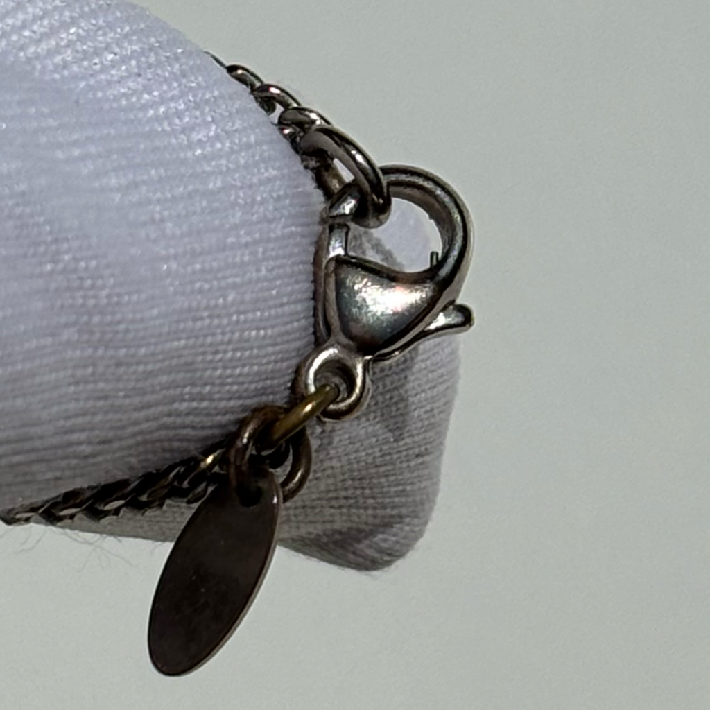 Vintage Silver Chanel CC Heart Necklace