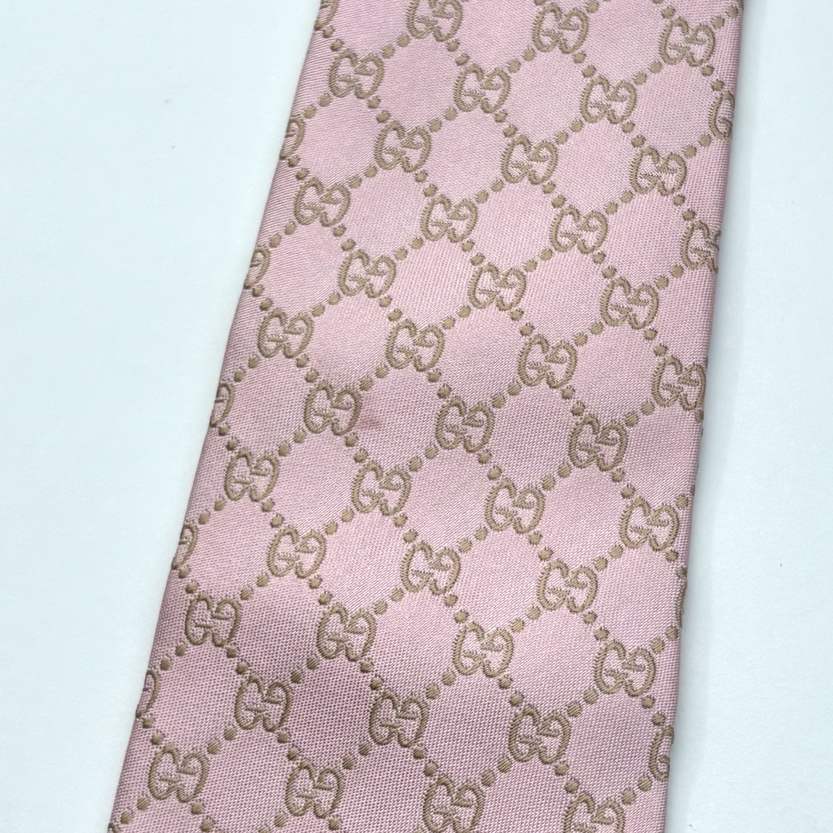 Vintage Pink Gucci Monogram Tie