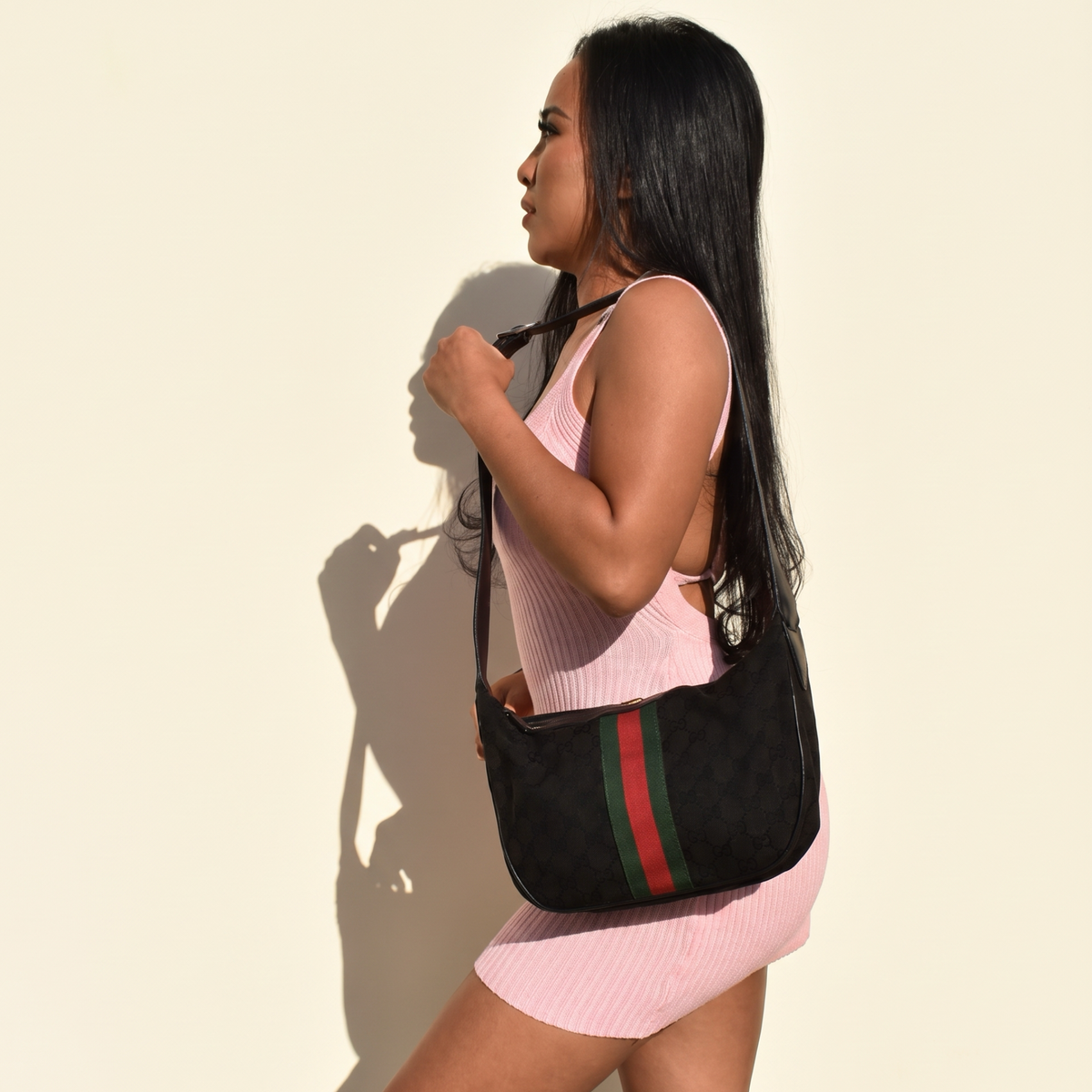 Vintage Black Gucci Ophidia Shoulder Bag