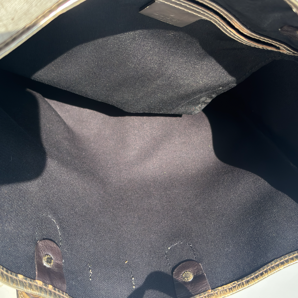 Vintage Silver Gucci Tote Bag