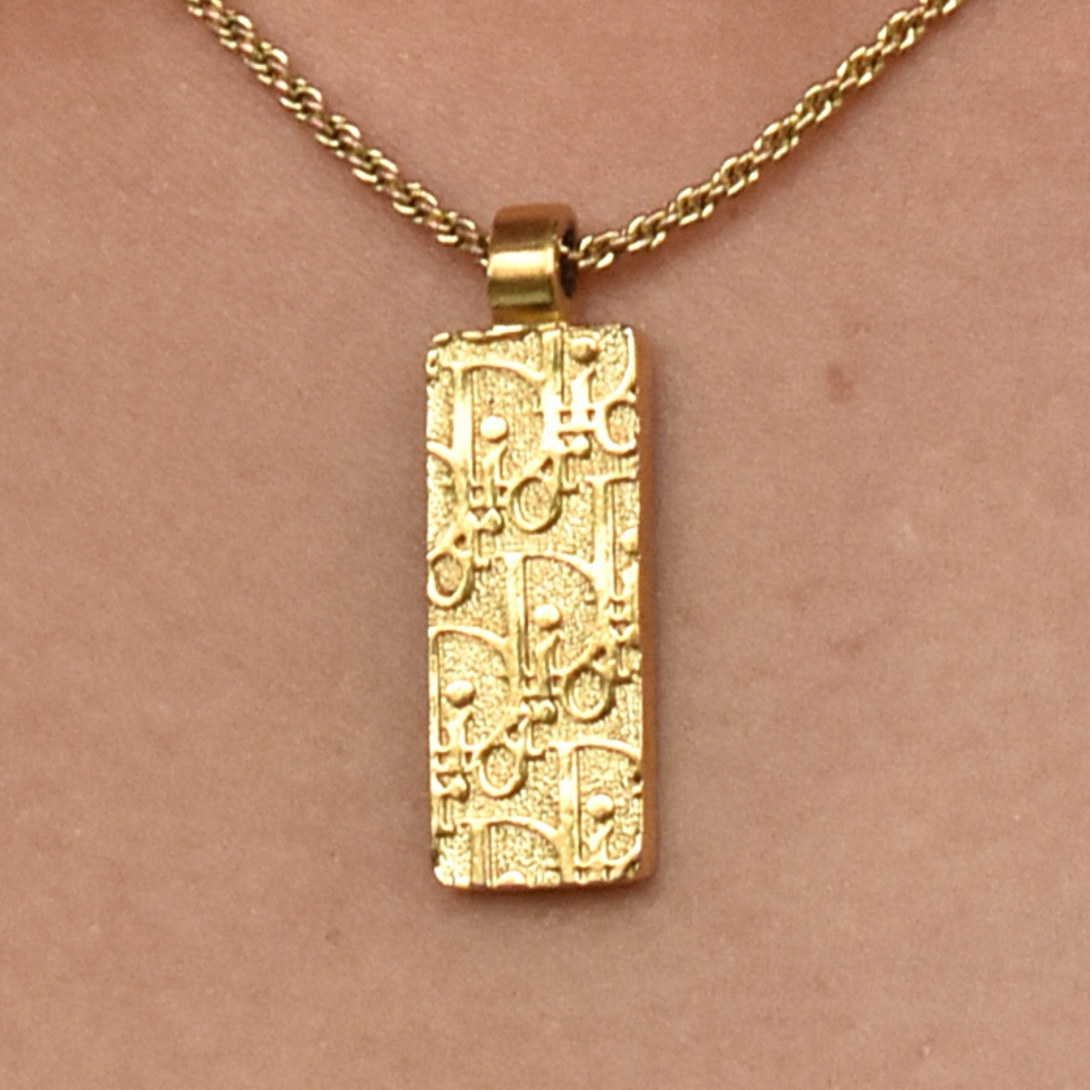 Vintage Gold Christian Dior Trotter Necklace
