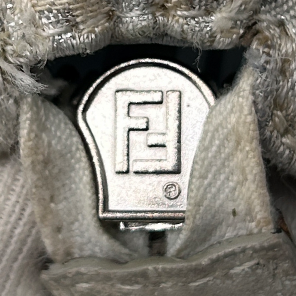 Vintage Silver Fendi Glitter Shoulder Bag