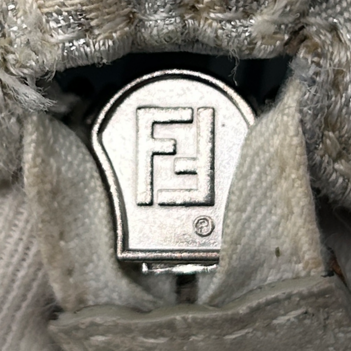 Vintage Silver Fendi Glitter Shoulder Bag