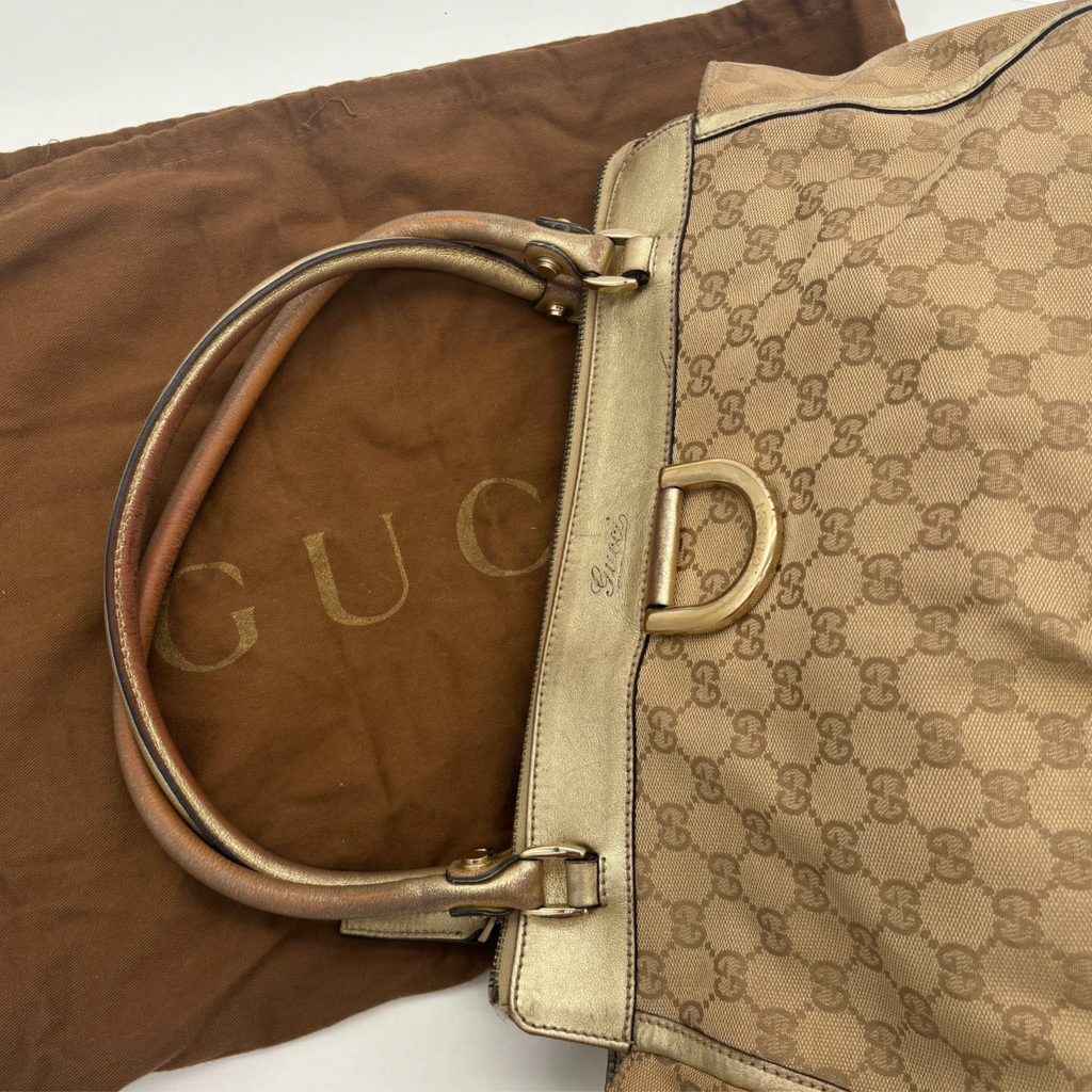 Vintage Beige Gucci Abbey Bag