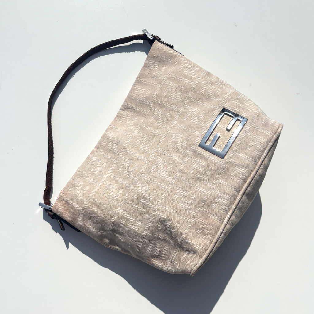 Vintage Cream Fendi Shoulder Bag
