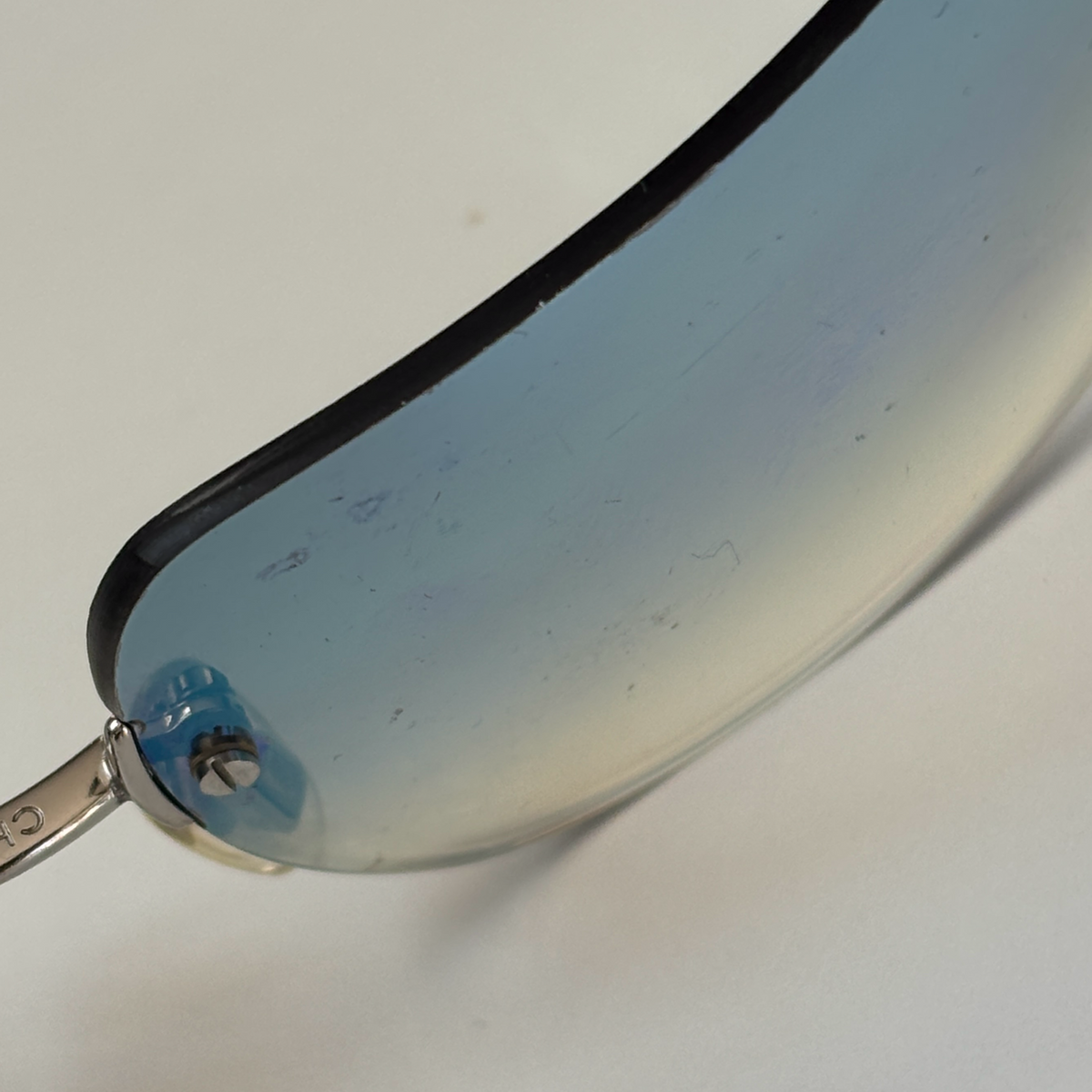 Vintage Blue Chanel Rhinestone Sunglasses
