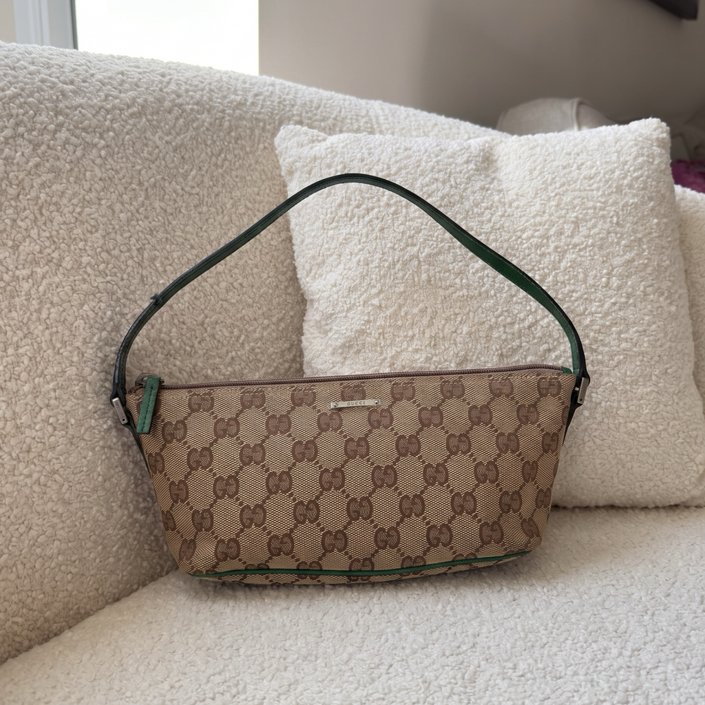 Vintage Beige Gucci Boat Bag