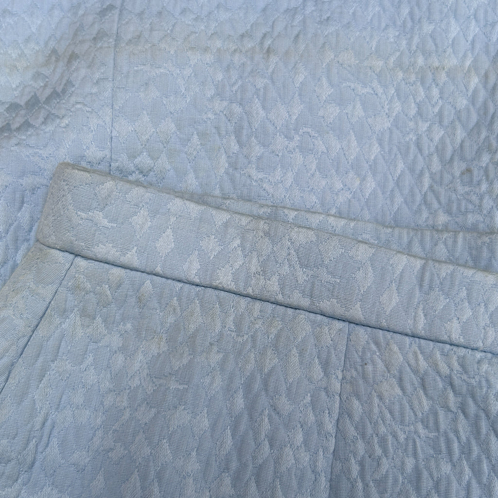 Vintage Baby Blue Chanel Two Piece Suit Set
