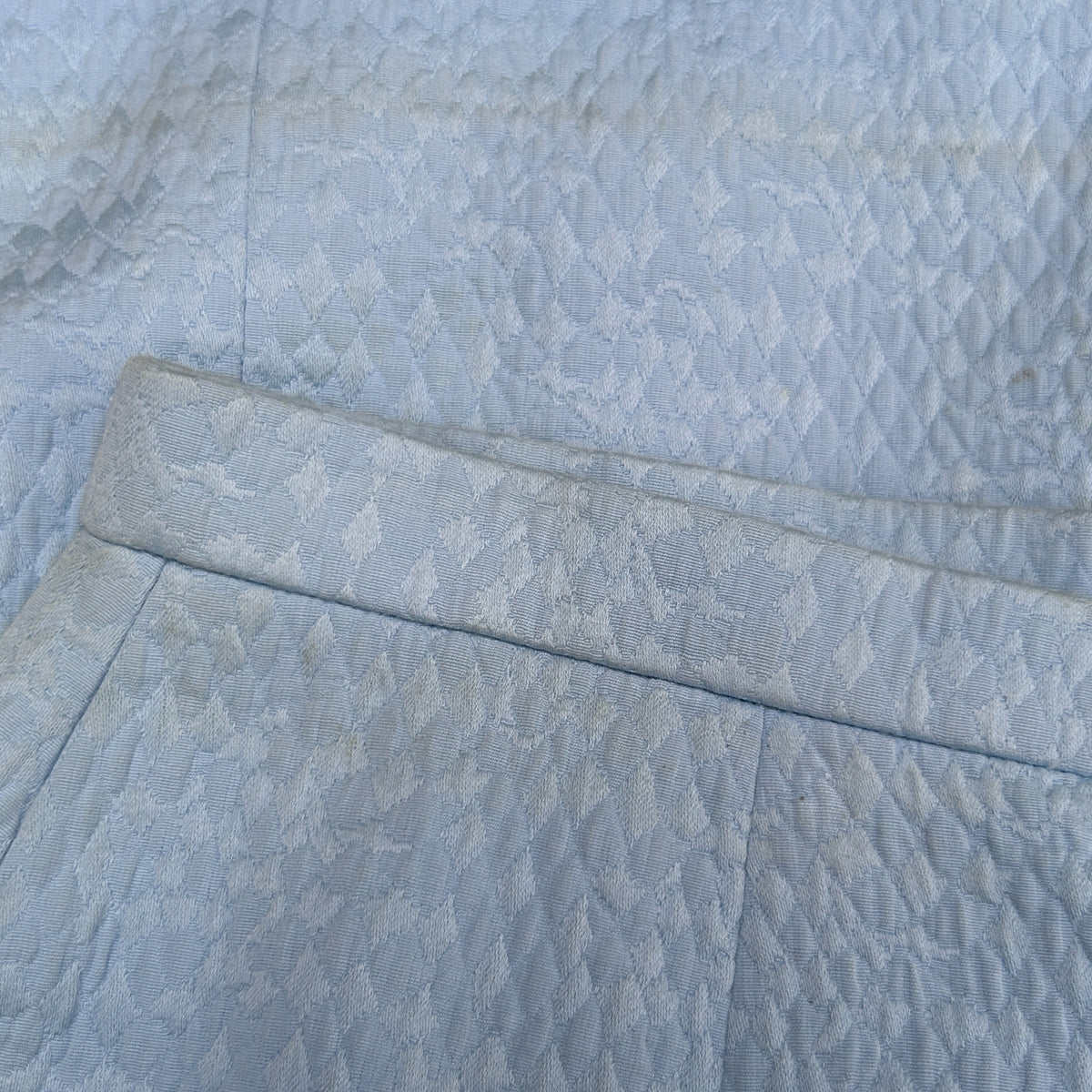 Vintage Baby Blue Chanel Two Piece Suit Set