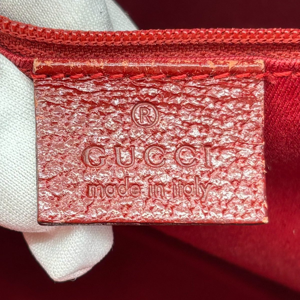Vintage Red Gucci Tote Bag