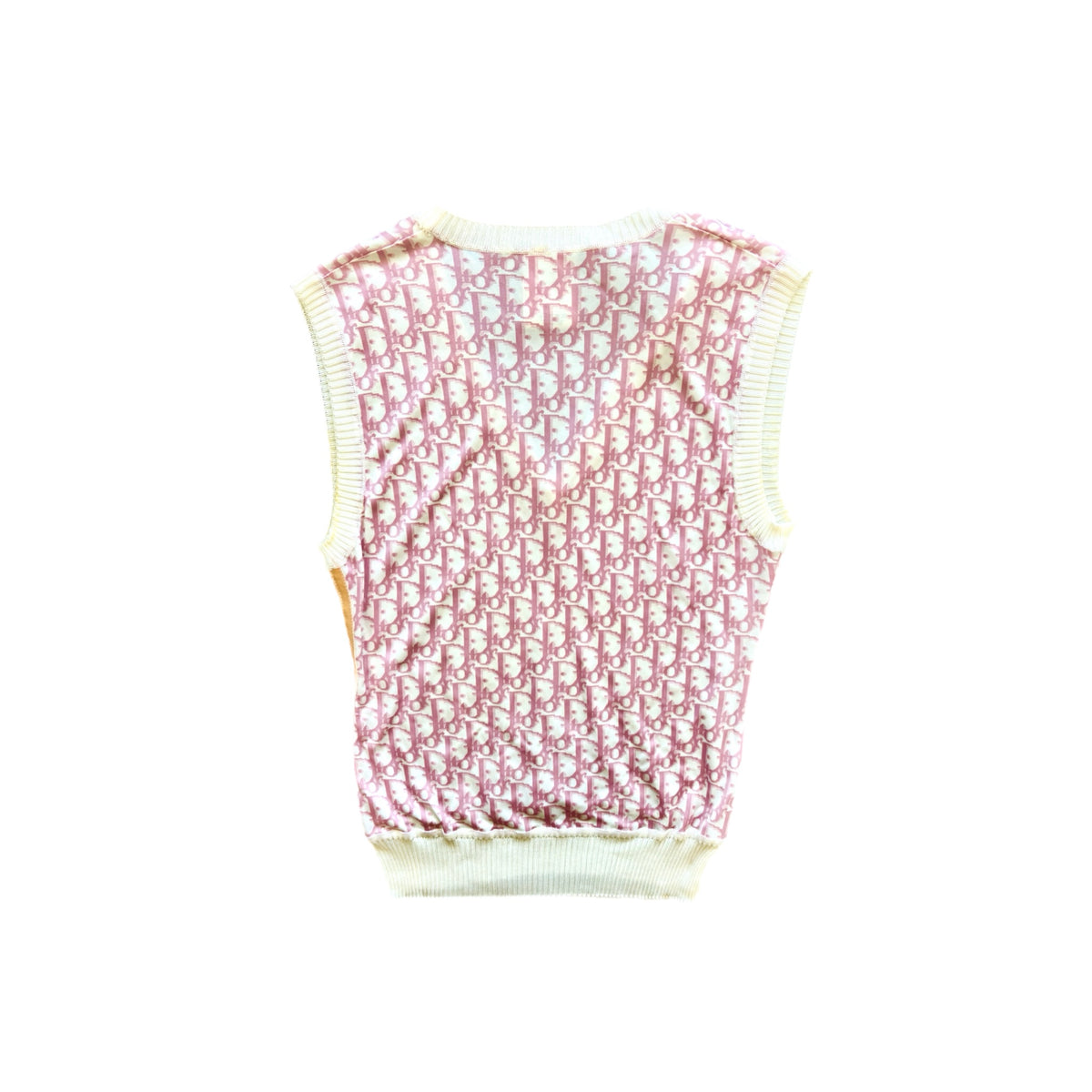 Vintage Pink Christian Dior Trotter Monogram Top