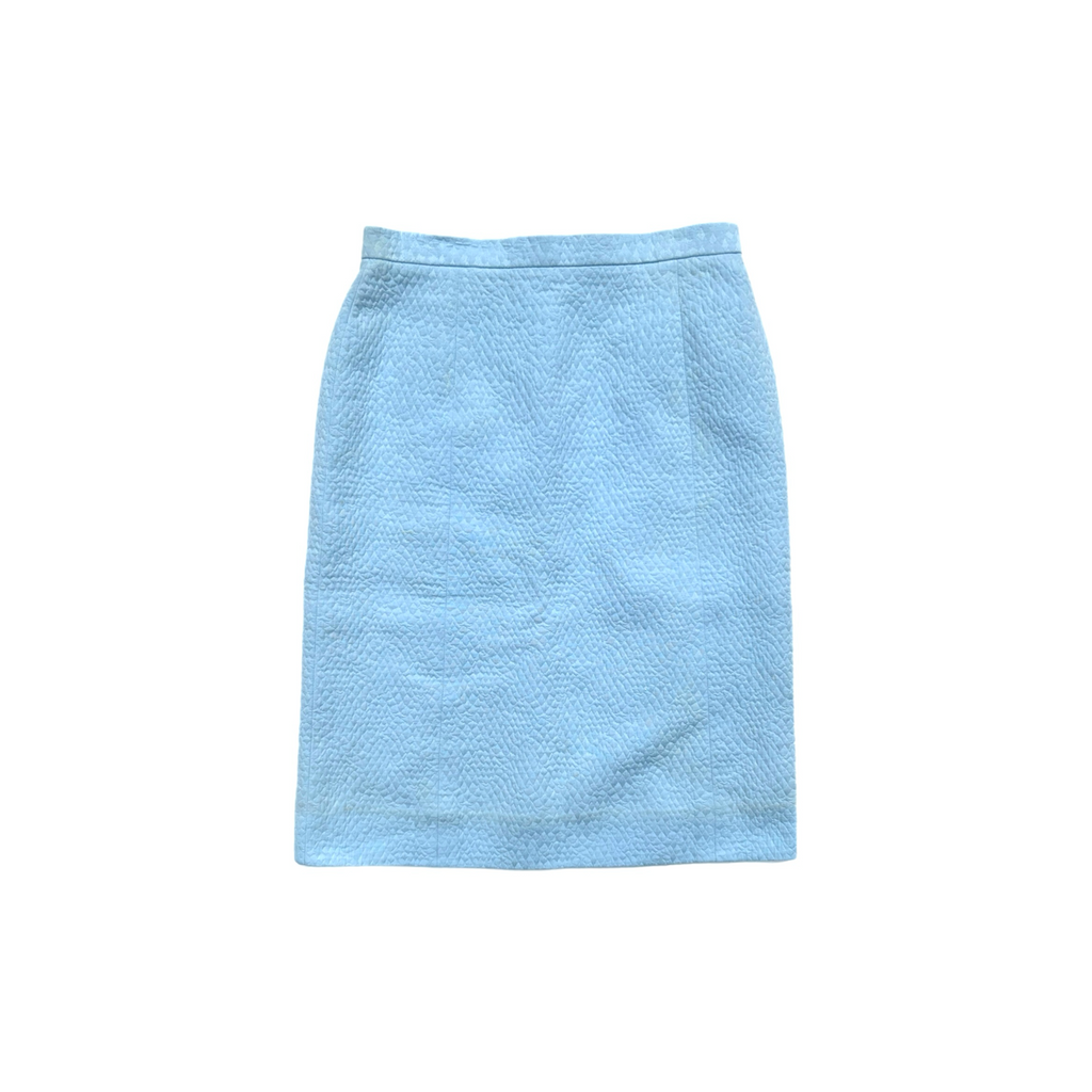 Vintage Baby Blue Chanel Two Piece Suit Set