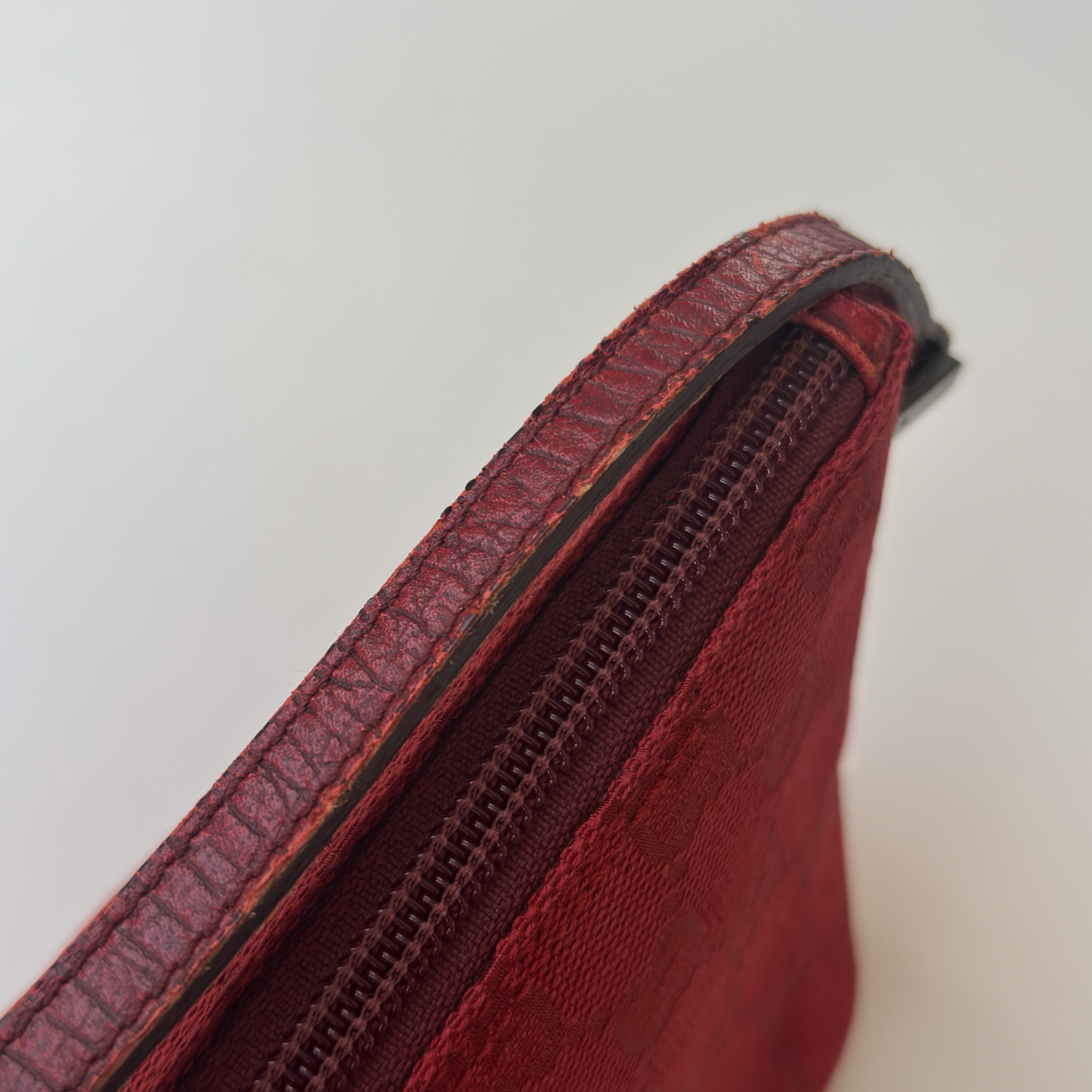 Vintage Red Gucci Boat Bag