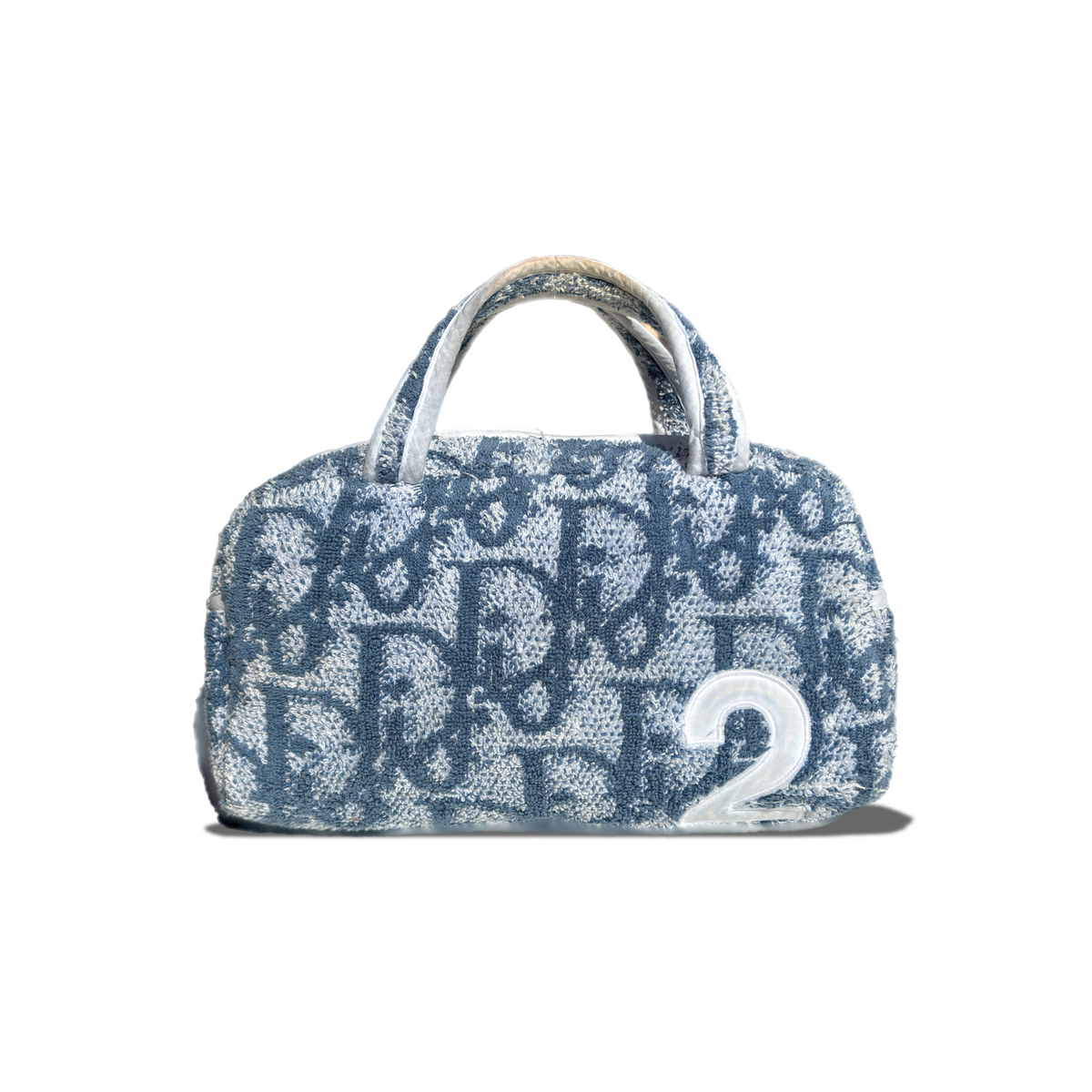 Vintage Blue Christian Dior Terry Monogram Bag