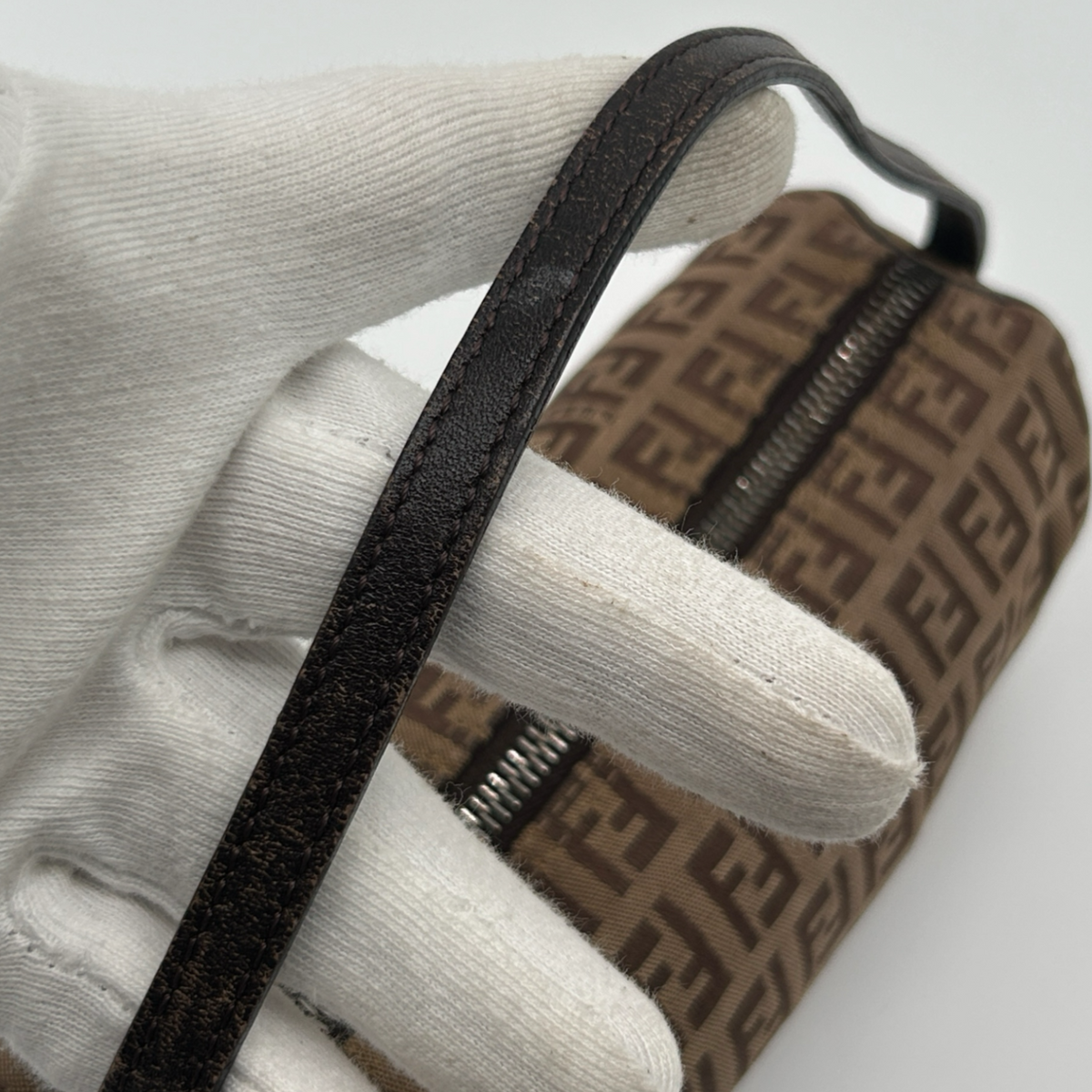 Vintage Beige Fendi Cylinder Bag