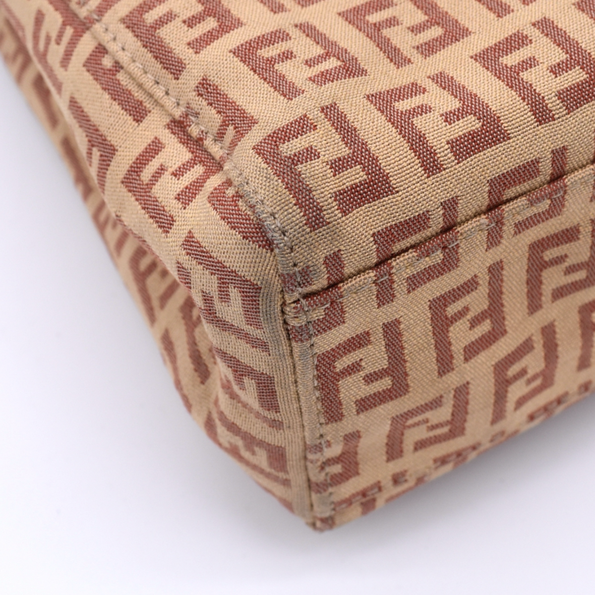 Vintage Beige and Pink Fendi Tote Bag