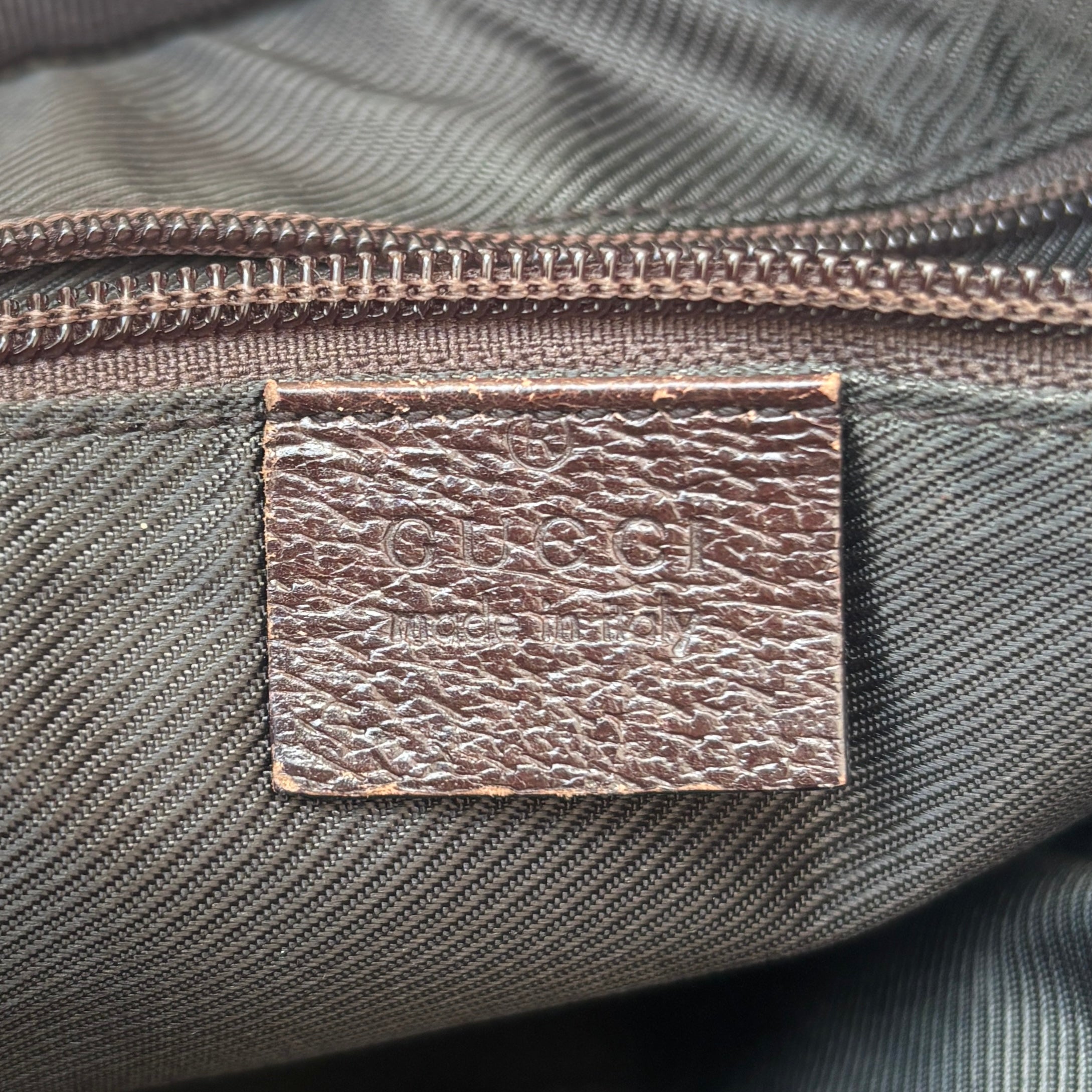 Vintage Beige Gucci Monogram Crossbody Bag