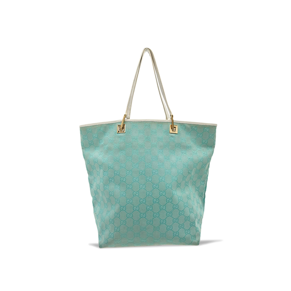 Vintage Turquoise Gucci Tote Bag