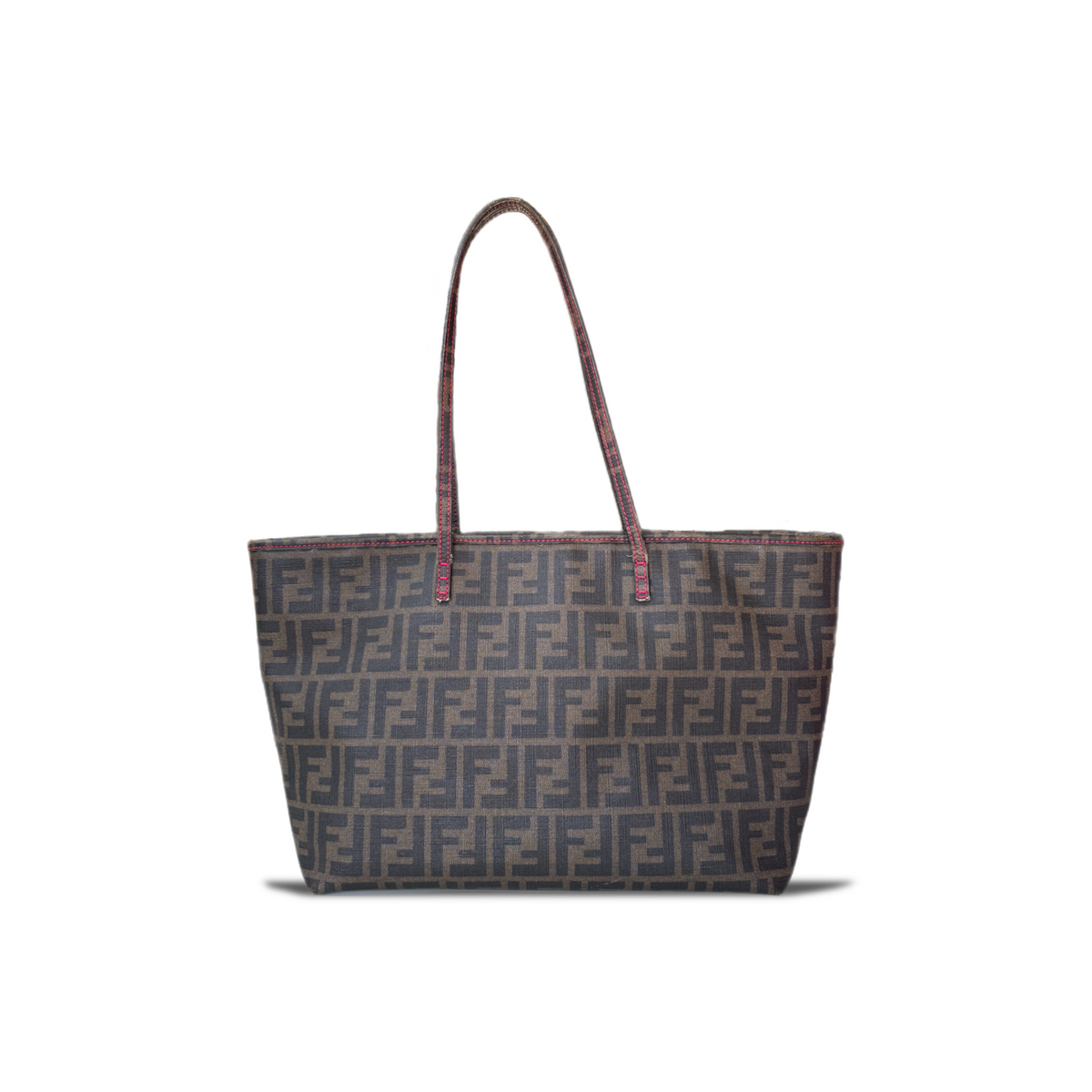 Vintage Brown Fendi Roll Tote Bag