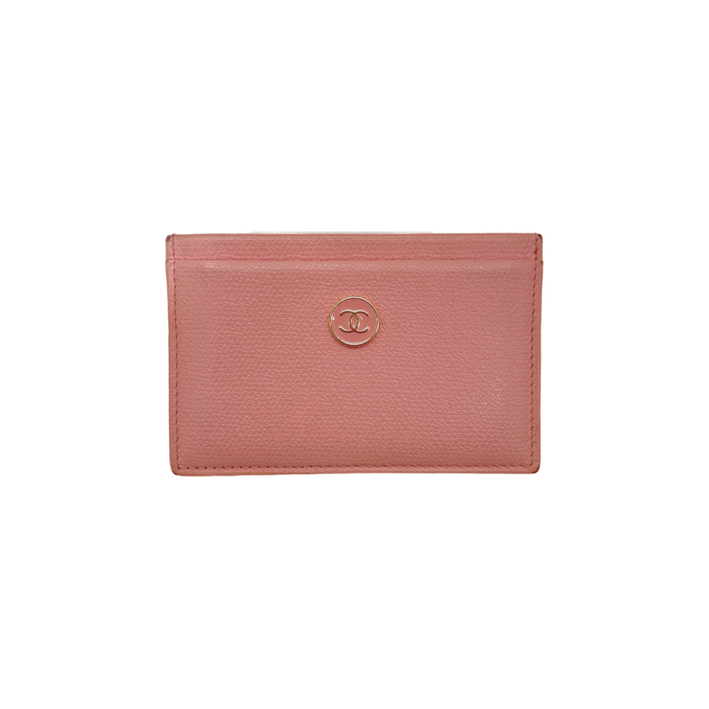 Vintage Pink Chanel CC Card Holder