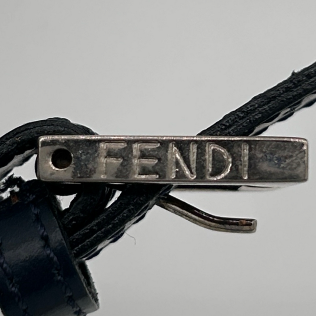 Vintage Grey Fendi Monogram Shoulder Bag